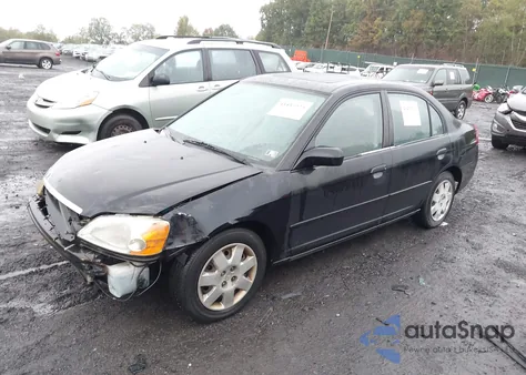 2002 Honda Civic Ex из США, поврежденный, VIN 2HGES26722H597426